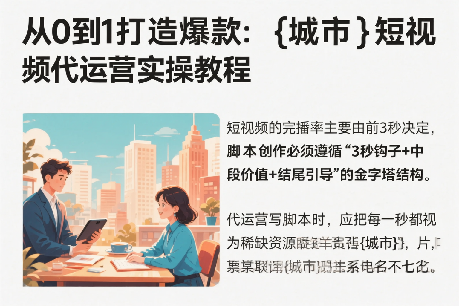 从0到1打造爆款:乐东短视频代运营实操教程