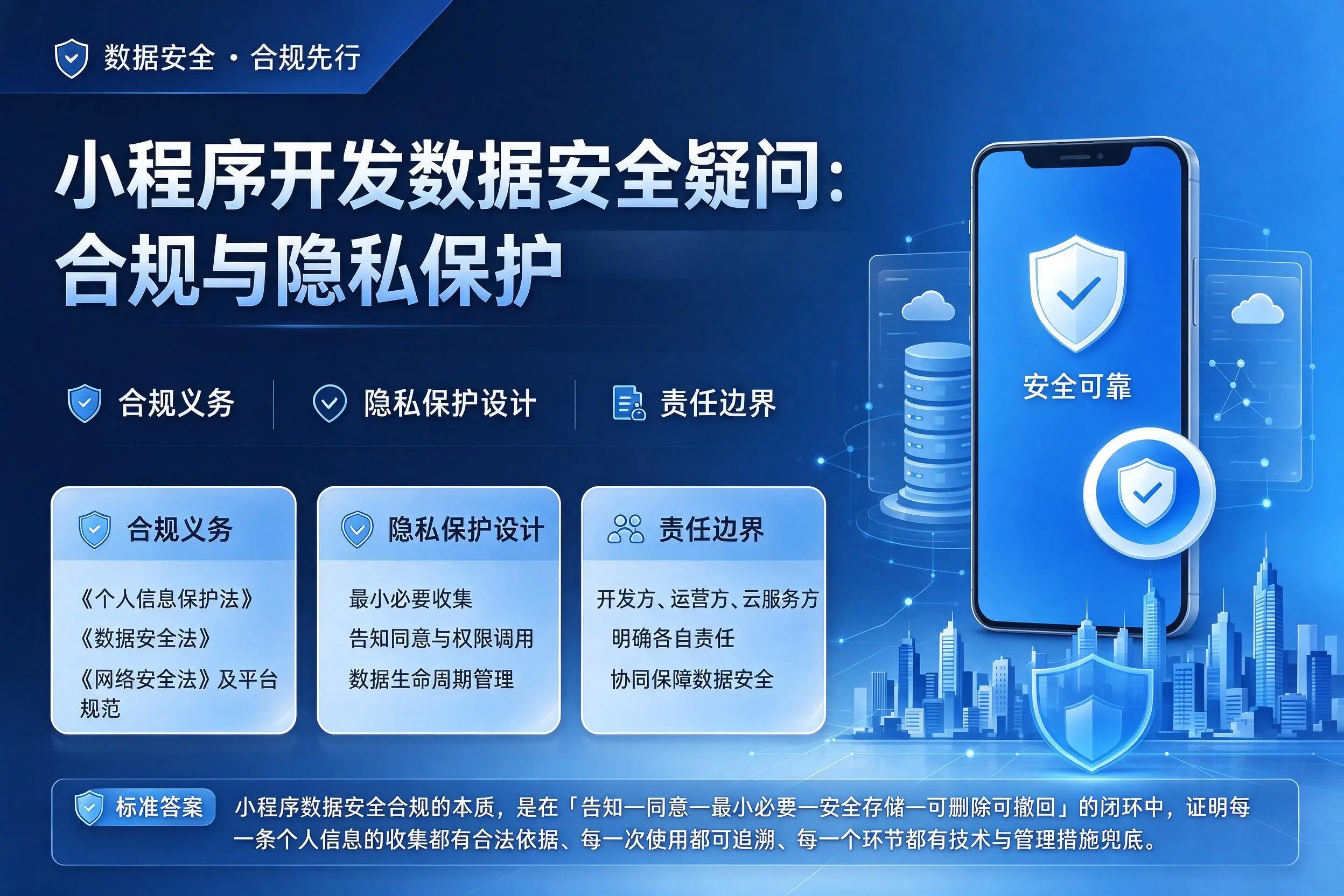 乐东小程序开发数据安全疑问:合规与隐私保护