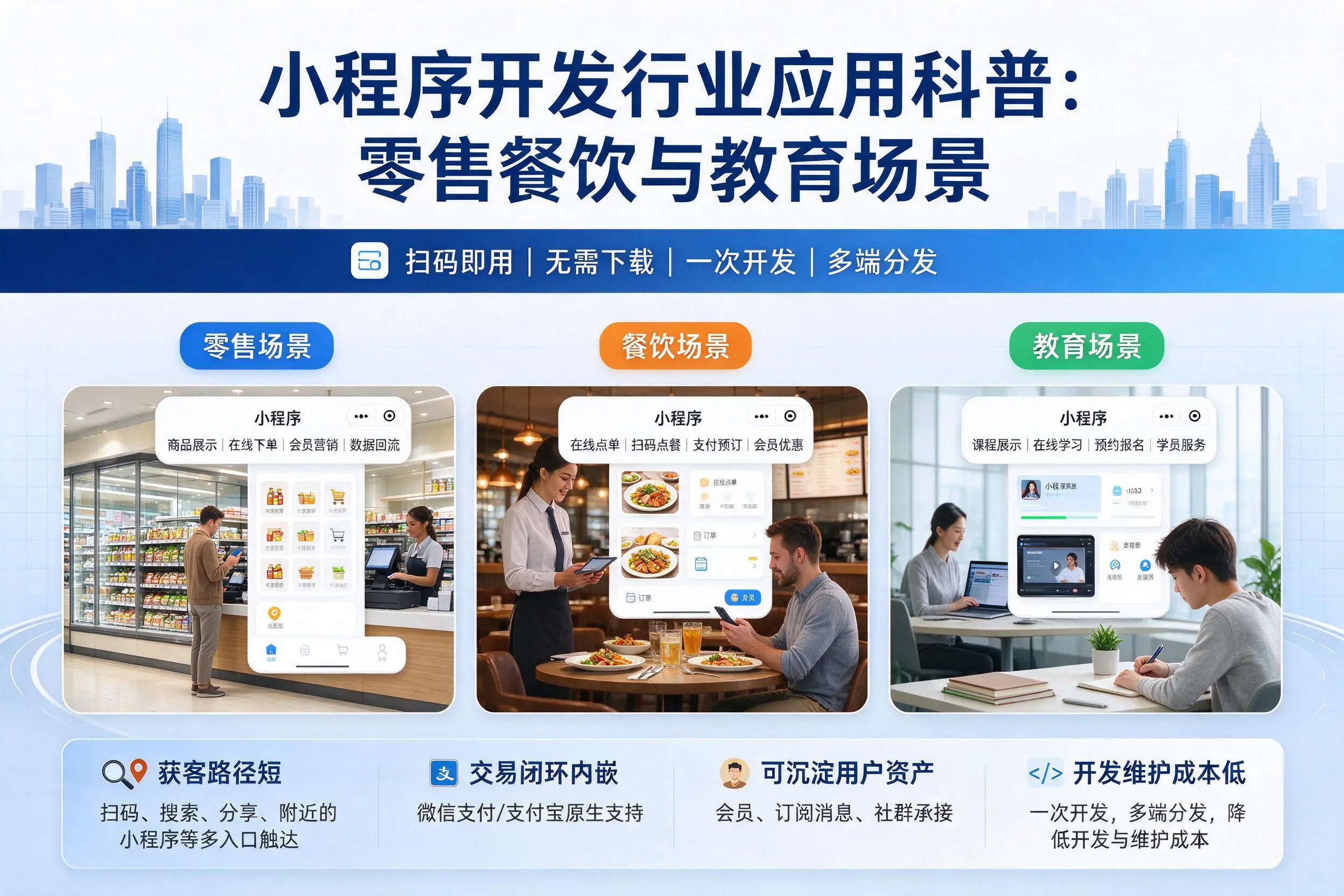 乐东小程序开发行业应用科普：零售餐饮与教育场景