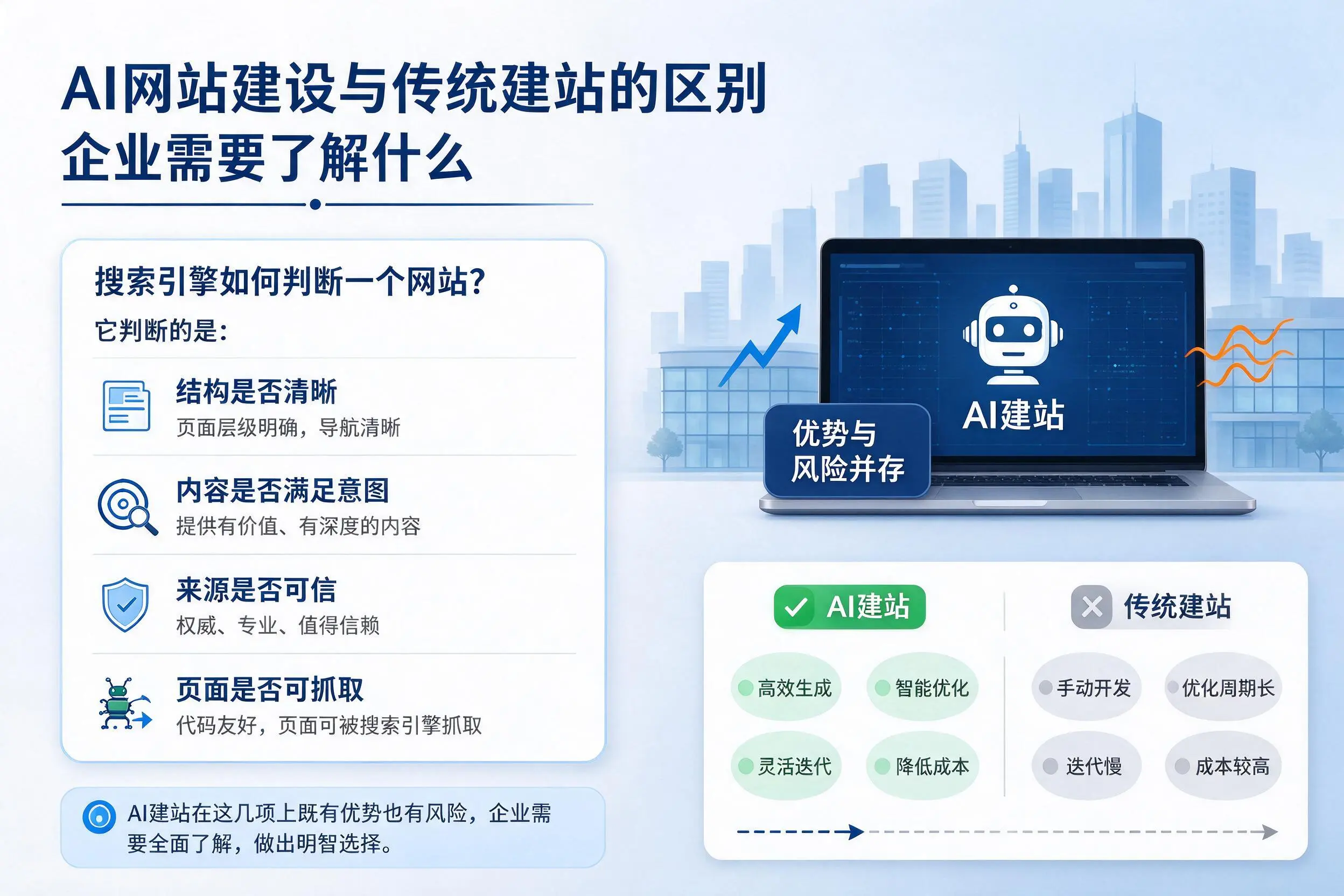 AI网站建设与传统建站的区别，乐东企业需要了解什么